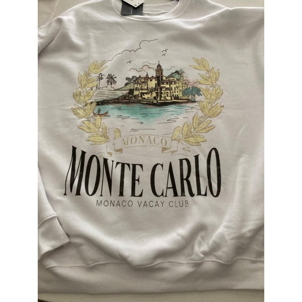 Grayson Threads, NWT White onty Carlo Long-Sleeve Sweatshirt XL - Picture 6 of 8